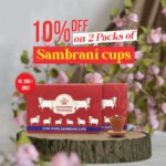2 Packs of Cow Dung Sambrani Cups